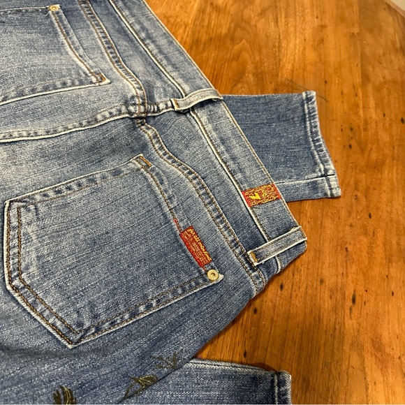 7 for all mankind floral embroidered skinny jeans size 26 - Picture 8 of 16